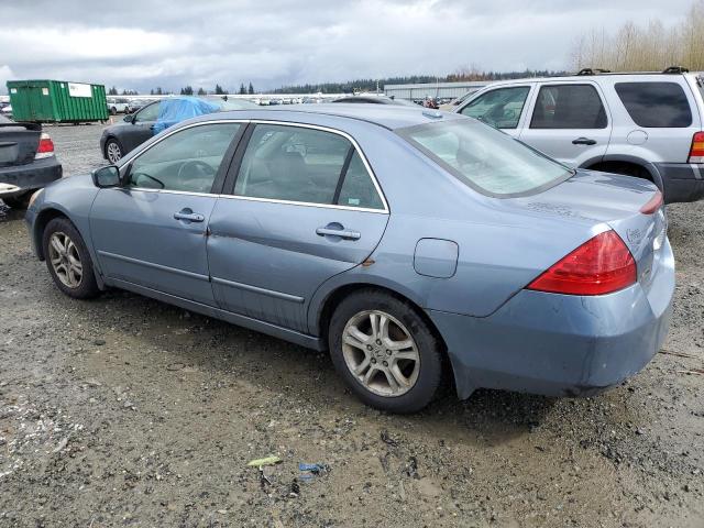 1HGCM56867A055585 - 2007 HONDA ACCORD EX BLUE photo 2