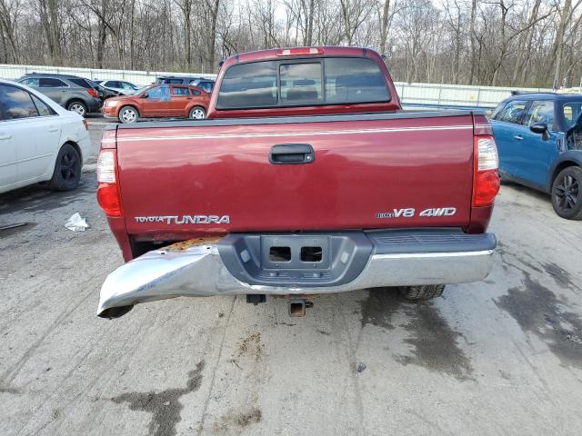 5TBBT441X6S483540 - 2006 TOYOTA TUNDRA ACCESS CAB SR5 MAROON photo 6