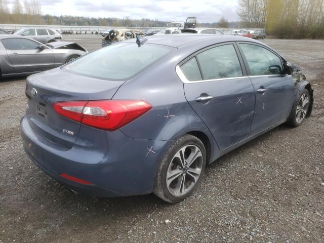 KNAFZ4A87F5357938 - 2015 KIA FORTE EX GRAY photo 3