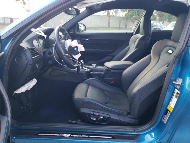 WBS2U7C01M7J70617 - 2021 BMW M2 COMPETITION BLUE photo 7