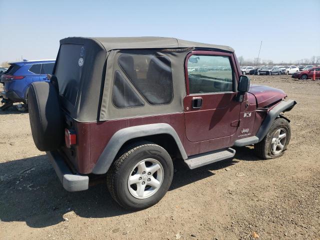 1J4FA39S63P360814 - 2003 JEEP WRANGLER COMMANDO MAROON photo 3