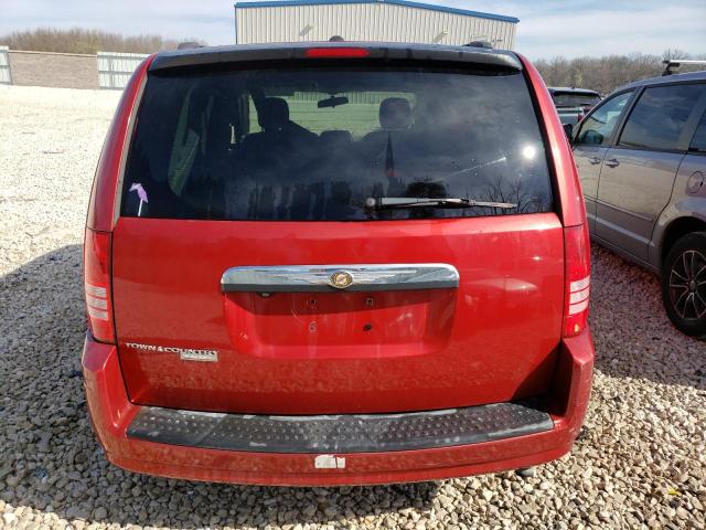 2A8HR54P88R736918 - 2008 CHRYSLER TOWN & COU TOURING წითელი ფოტო 6