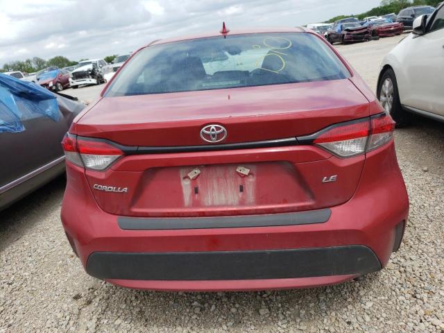 5YFEPRAE3LP138271 - 2020 TOYOTA COROLLA LE RED photo 6