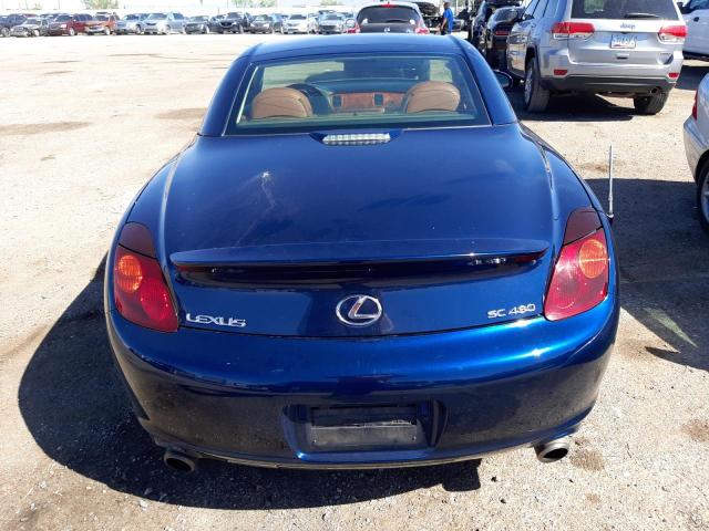 JTHFN48Y550062206 - 2005 LEXUS SC 430 BLUE photo 6