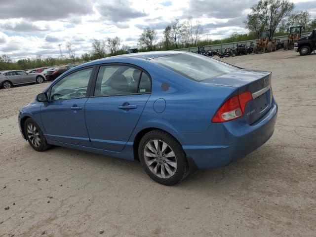 1HGFA16929L002185 - 2009 HONDA CIVIC EXL ლურჯი ფოტო 2