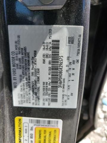 3FA6P0HD8GR296575 - 2016 FORD FUSION SE GRAY photo 12