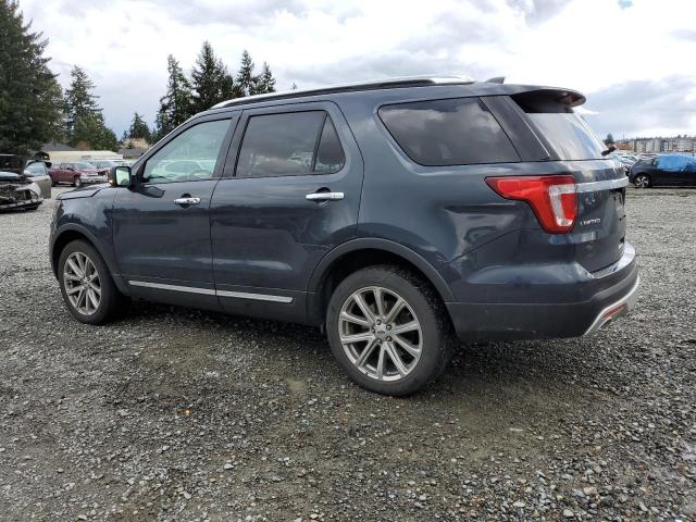 1FM5K8F83HGC49130 - 2017 FORD EXPLORER LIMITED BLUE photo 2