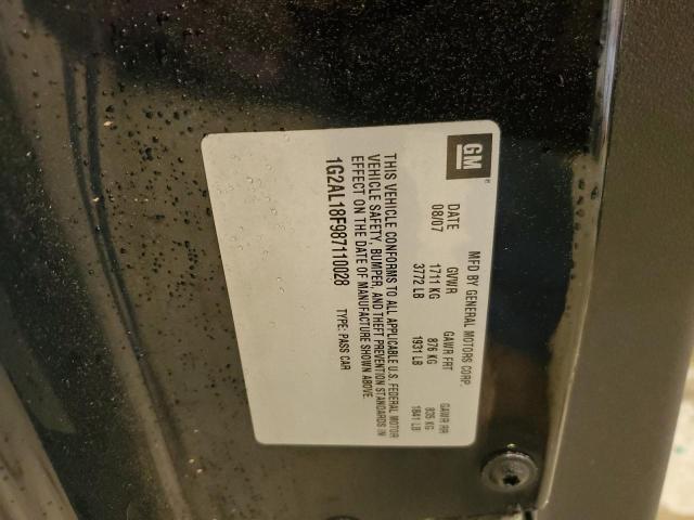 1G2AL18F987110028 - 2008 PONTIAC G5 Noir photo 12