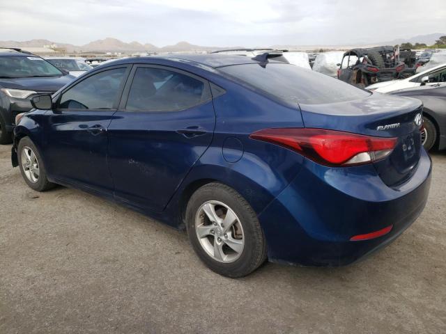 5NPDH4AE9FH574216 - 2015 HYUNDAI ELANTRA SE BLUE photo 2