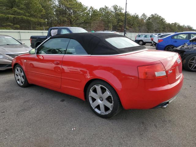 WUARL48H25K902356 - 2005 AUDI S4 QUATTRO CABRIOLET RED photo 2