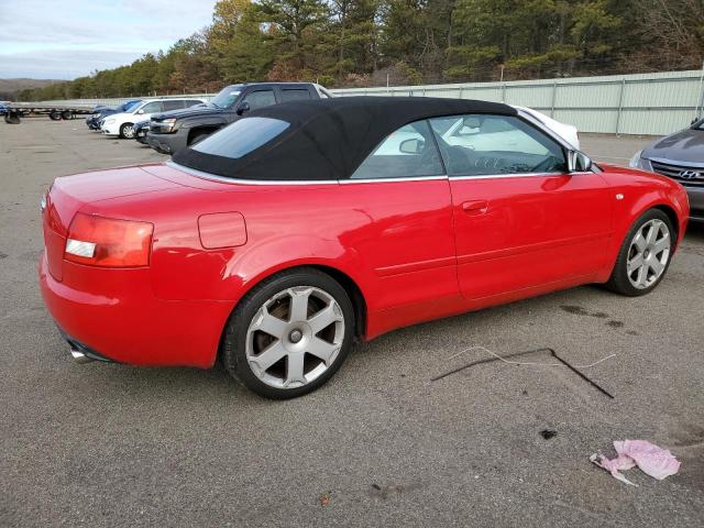 WUARL48H25K902356 - 2005 AUDI S4 QUATTRO CABRIOLET RED photo 3