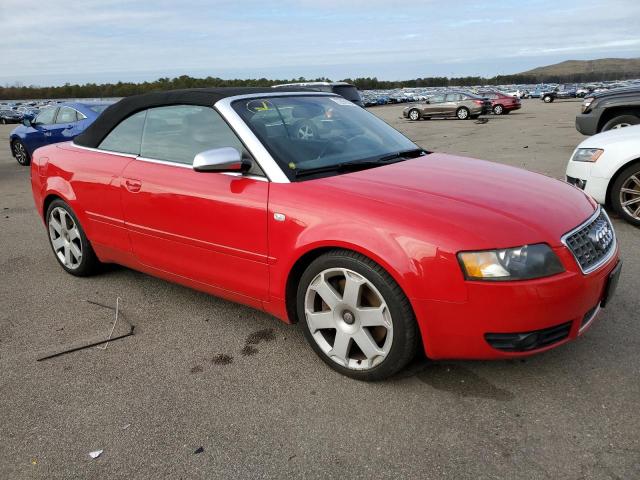 WUARL48H25K902356 - 2005 AUDI S4 QUATTRO CABRIOLET RED photo 4