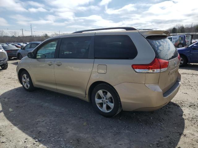 5TDKK3DC2BS083794 - 2011 TOYOTA SIENNA LE GOLD photo 2