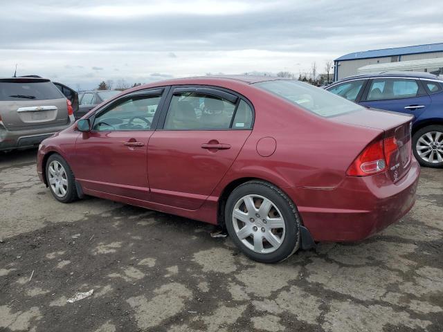 2HGFA16588H520603 - 2008 HONDA CIVIC LX RED photo 2