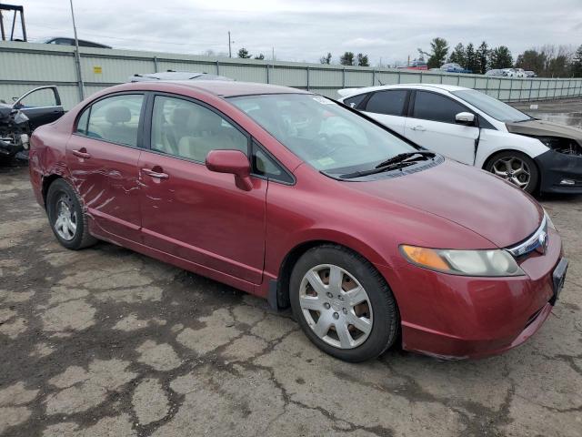 2HGFA16588H520603 - 2008 HONDA CIVIC LX RED photo 4