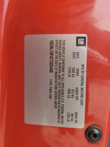 1G2AL15F477363440 - 2007 PONTIAC G5 Rouge photo 12