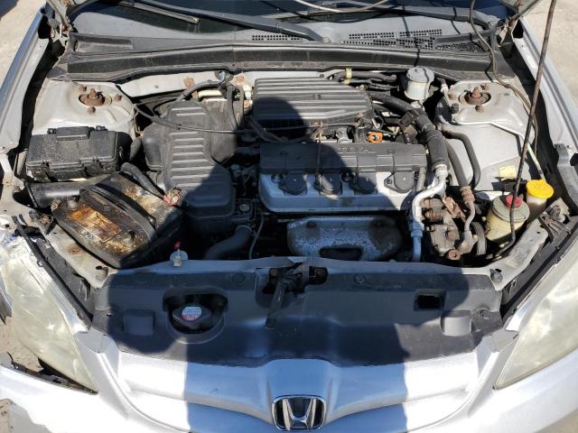 2HGES16384H614580 - 2004 HONDA CIVIC DX VP ვერცხლისფერი ფოტო 11
