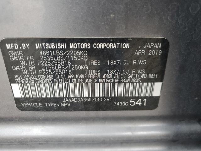 JA4AD3A35KZ050291 - 2019 MITSUBISHI OUTLANDER SE GRAY photo 14