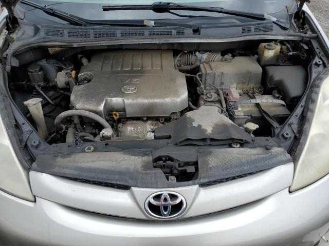 5TDZK23C48S202917 - 2008 TOYOTA SIENNA CE SILVER photo 12