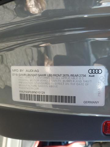 WAUY4GF52KN010129 - 2019 AUDI S5 PREMIUM PLUS ნაცრისფერი ფოტო 13