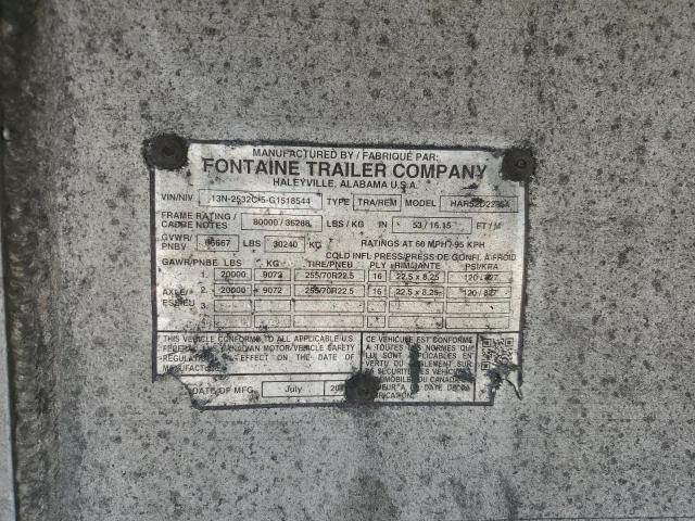 13N2532C5G1518544 - 2016 FONTAINE FLATBED TR SILVER photo 10