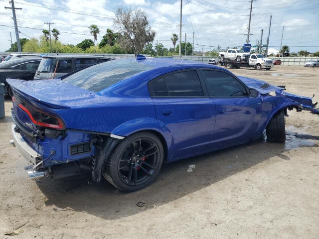 2C3CDXL9XNH102627 - 2022 DODGE CHARGER SRT HELLCAT BLUE photo 3