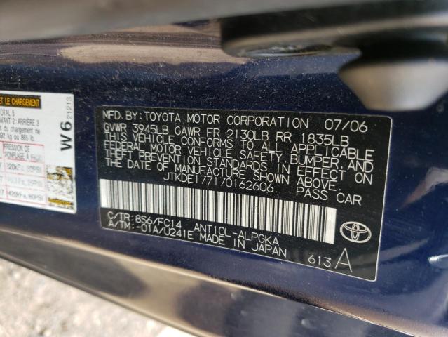 JTKDE177170162606 - 2007 TOYOTA SCION TC ლურჯი ფოტო 13