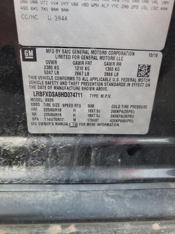 LRBFXDSA8HD074711 - 2017 BUICK ENVISION ESSENCE Սև լուսանկար 13