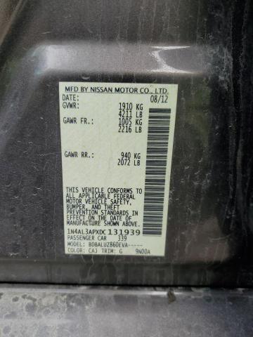 1N4AL3APXDC131939 - 2013 NISSAN ALTIMA 2.5 CHARCOAL photo 12