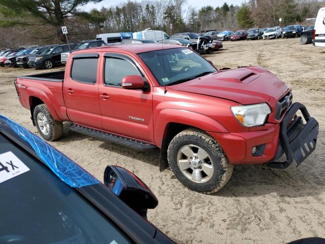 3TMMU4FN0EM071297 - 2014 TOYOTA TACOMA DOUBLE CAB LONG BED RED photo 4