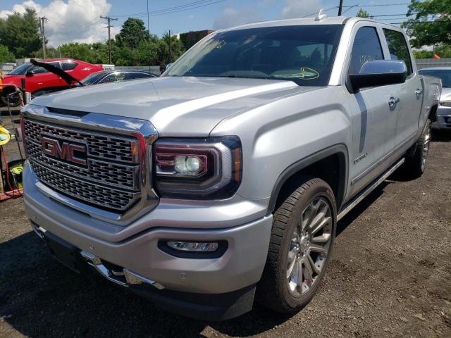 3GTU2PEJ4JG253678 - 2018 GMC SIERRA K1500 DENALI SILVER photo 2