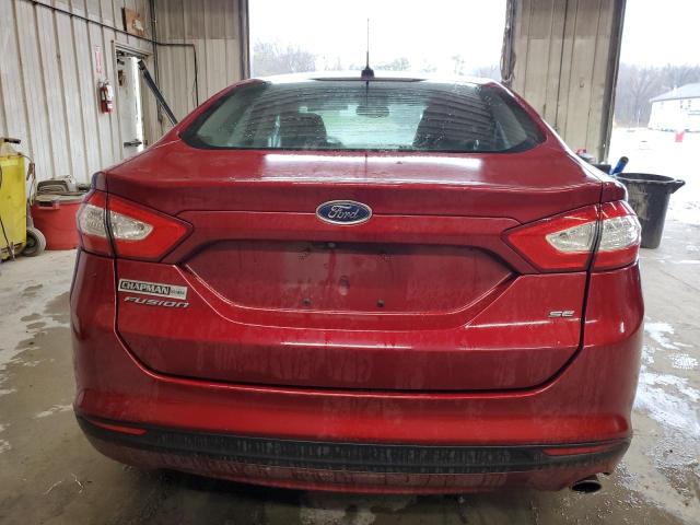 3FA6P0H74GR295384 - 2016 FORD FUSION SE RED photo 6