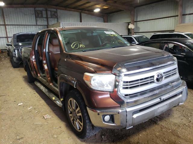 5TFGY5F1XEX165881 - 2014 TOYOTA TUNDRA CREWMAX PLATINUM Qəhvəyi foto 1