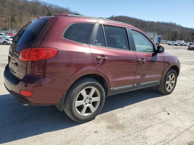 5NMSH73E39H311307 - 2009 HYUNDAI SANTA FE SE RED photo 3