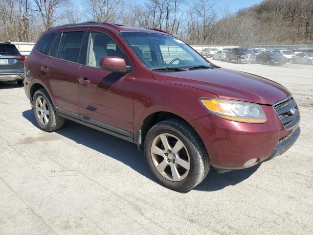 5NMSH73E39H311307 - 2009 HYUNDAI SANTA FE SE RED photo 4