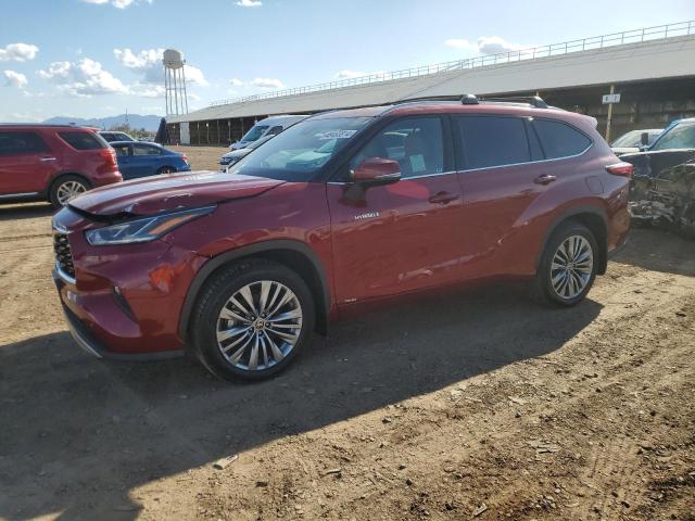 5TDEBRCH7MS015832 - 2021 TOYOTA HIGHLANDER HYBRID PLATINUM RED photo 1