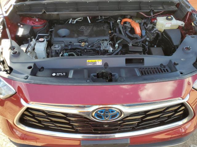 5TDEBRCH7MS015832 - 2021 TOYOTA HIGHLANDER HYBRID PLATINUM RED photo 12