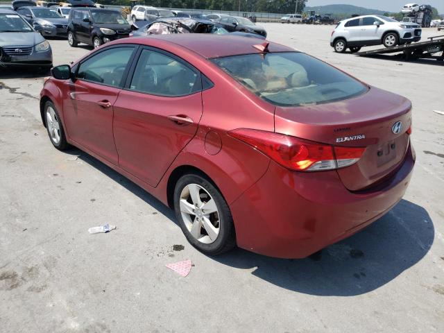 5NPDH4AE3DH267539 - 2013 HYUNDAI ELANTRA GLS MAROON photo 2