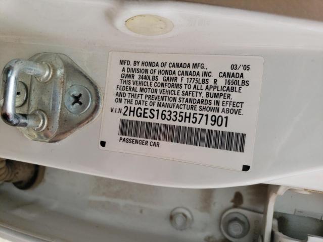 2HGES16335H571901 - 2005 HONDA CIVIC DX VP 双色 照片 12