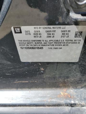 1G11C5SA9GU105405 - 2016 CHEVROLET MALIBU LIM LT 灰色 照片 12