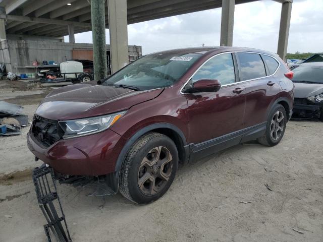 7FARW1H51JE003492 - 2018 HONDA CR-V EX BURGUNDY photo 1