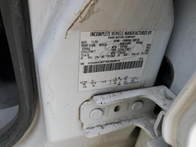 1FDWW36P16EB89814 - 2006 FORD F350 SUPER DUTY WHITE photo 12