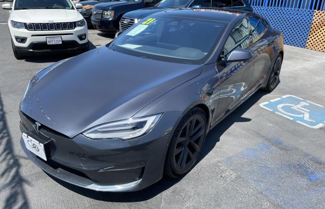 5YJSA1E63MF434557 - 2021 TESLA MODEL S ნაცრისფერი ფოტო 2