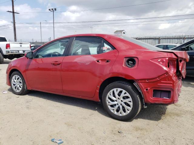 5YFBURHE5JP818848 - 2018 TOYOTA COROLLA L RED photo 2