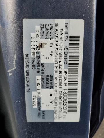 JM1CR293380313311 - 2008 MAZDA 5 GRAY photo 13