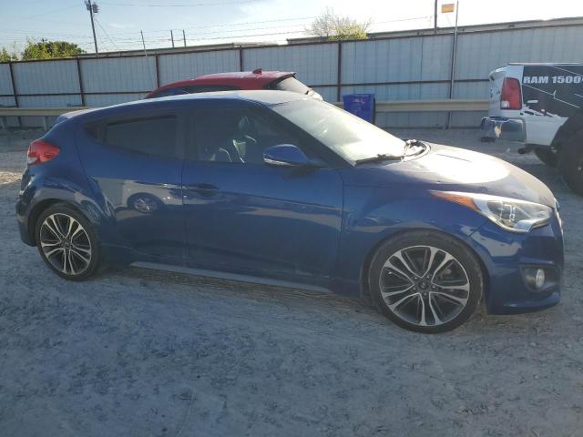 KMHTC6AE9GU297365 - 2016 HYUNDAI VELOSTER TURBO BLUE photo 4