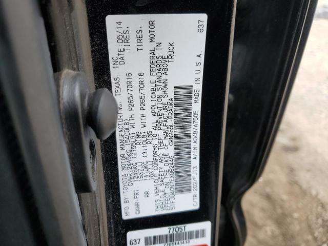 5TFJU4GN7EX062446 - 2014 TOYOTA TACOMA DOUBLE CAB PRERUNNER BLACK photo 12