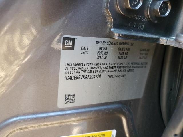 1G4GE5EVXAF294728 - 2010 BUICK LACROSSE CXS TAN photo 13