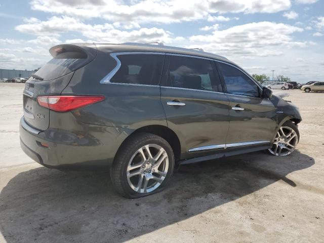 5N1CL0MNXEC524204 - 2014 INFINITI QX60 HYBRID GRAY photo 3