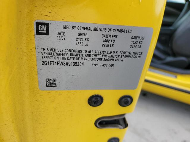 2G1FT1EW3A9135204 - 2010 CHEVROLET CAMARO SS YELLOW photo 12